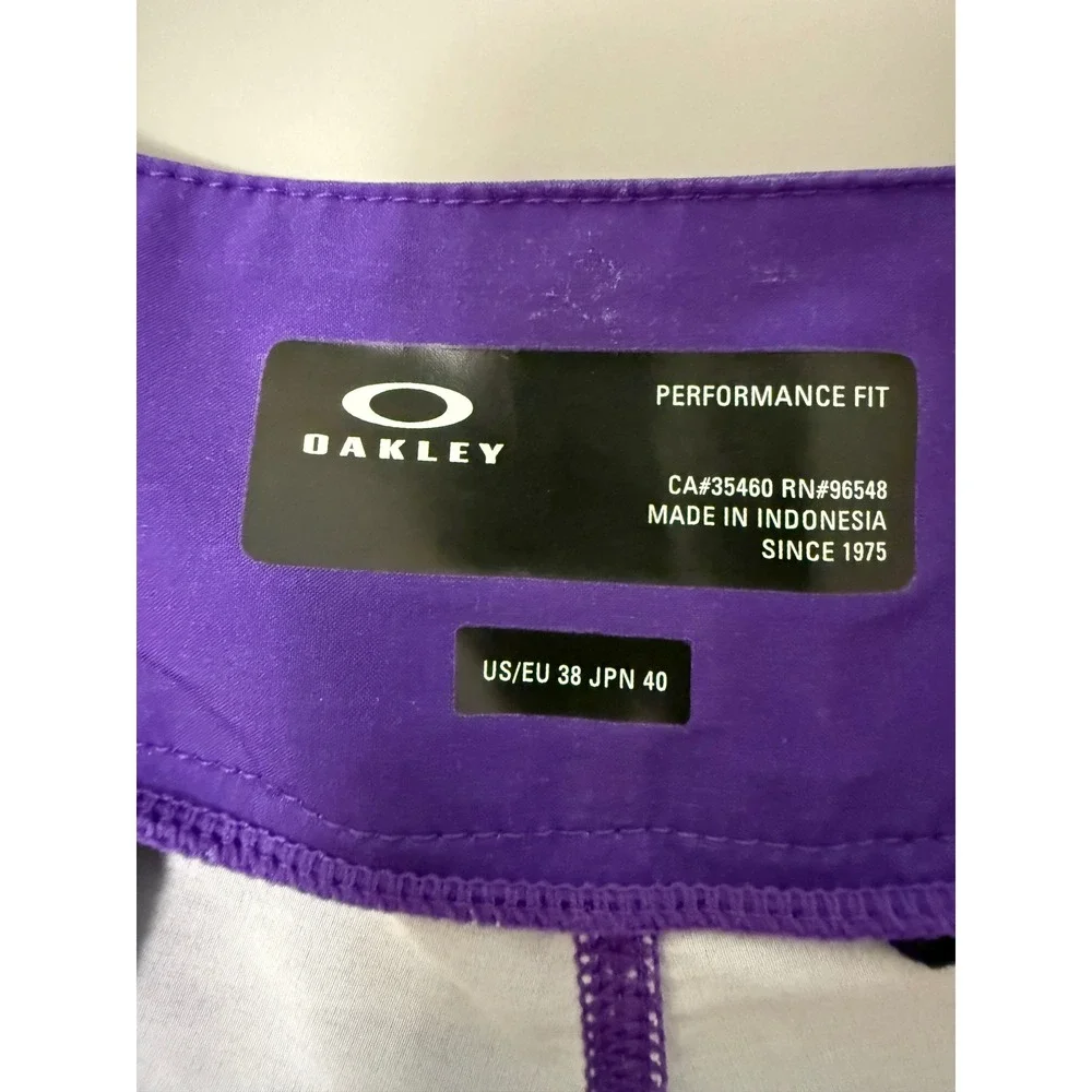 Oakley Mens Board Shorts Size 38 Purple Teal Hibiscus Floral Swim Trunks CA35460